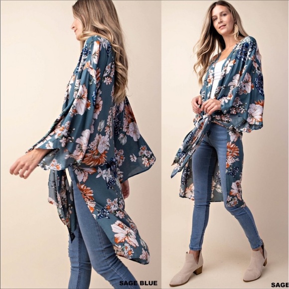 October Love Tops - 💃Last! Belinda Floral Kimono Duster Maxi Boho